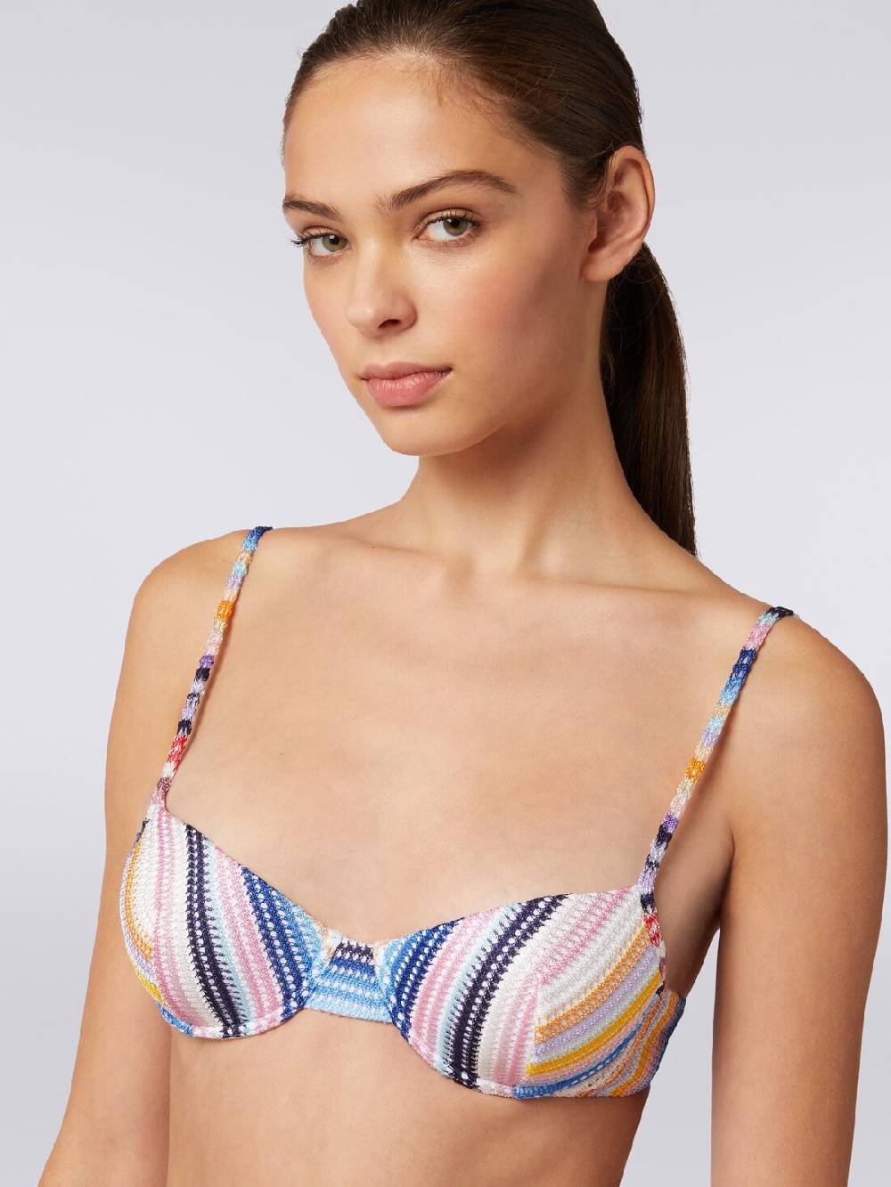 M Missoni Bikini in maglia di viscosa rigata Offerte esclusive