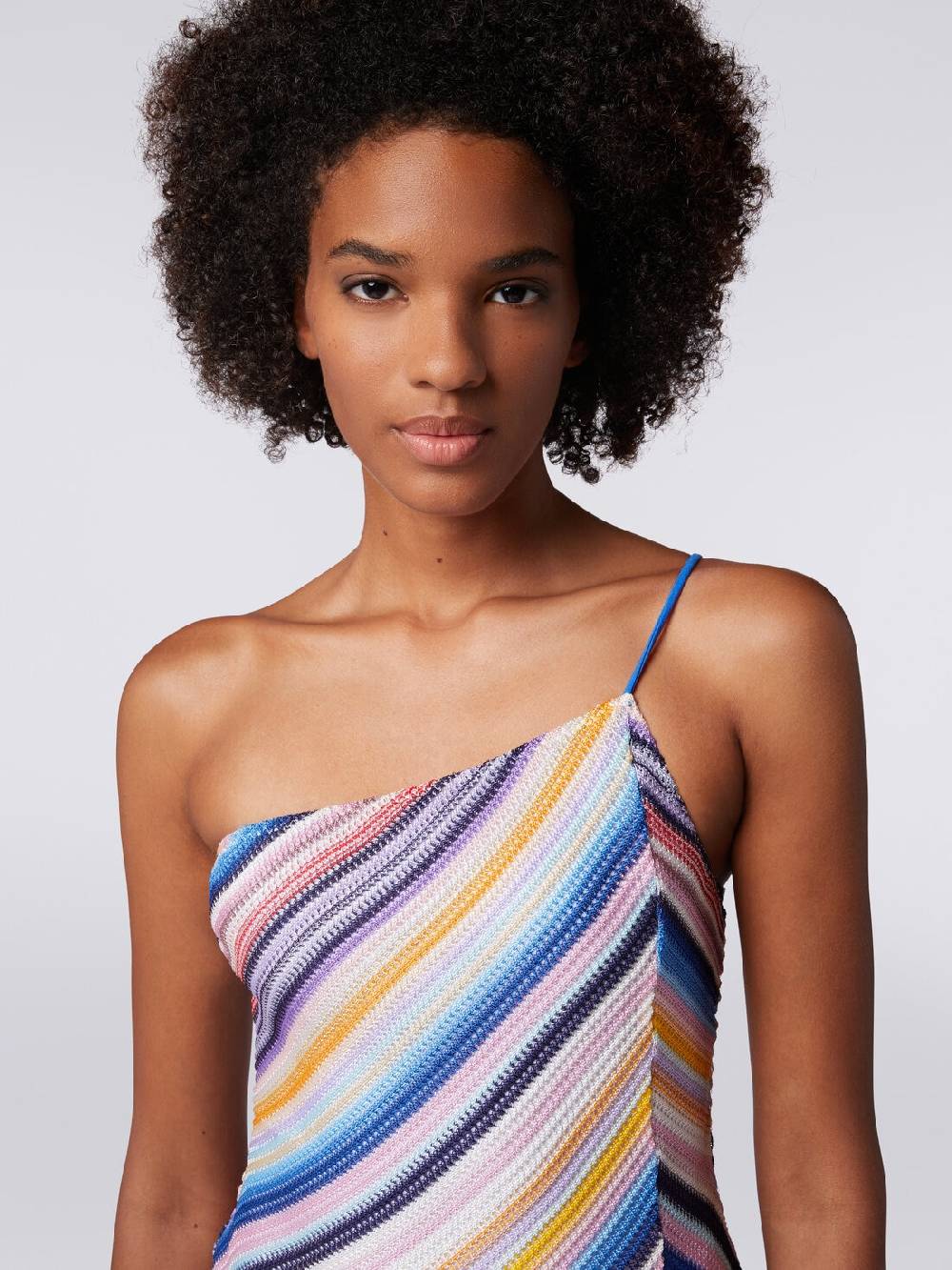 M Missoni Costume intero monospalla in crochet rigato Lightning offer