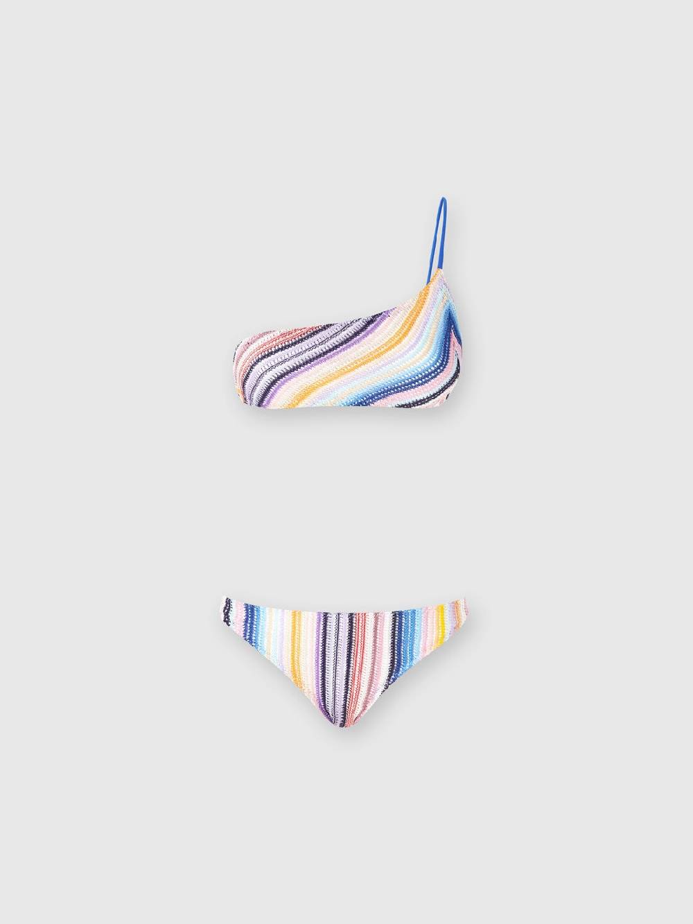 M Missoni Bikini monospalla in crochet rigato Nuovi prodotti
