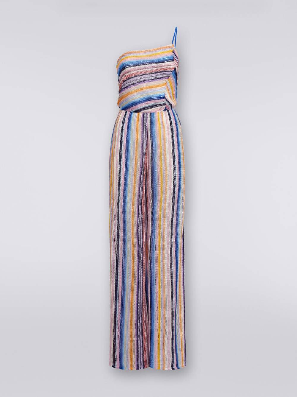 M Missoni Tuta pantalone monospalla in crochet rigato Bestseller