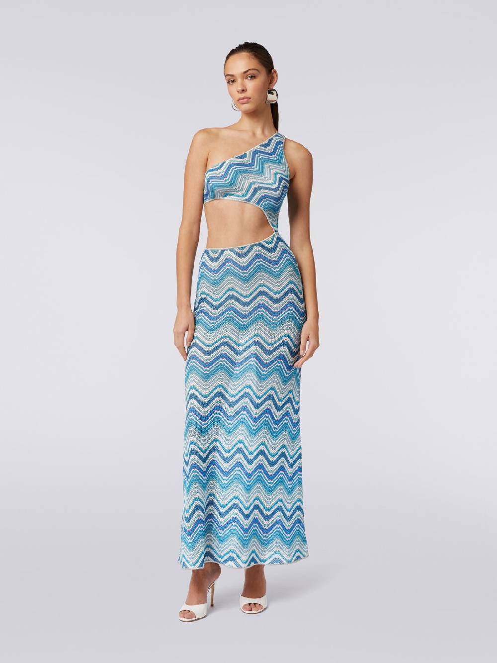M Missoni Copricostume lungo in crochet chevron con taglio cut out e lurex Comprane uno, ottenene uno gratis