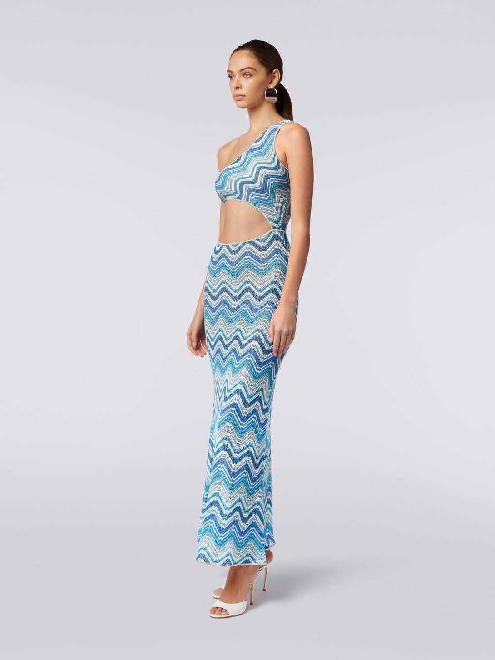 M Missoni Copricostume lungo in crochet chevron con taglio cut out e lurex Comprane uno, ottenene uno gratis
