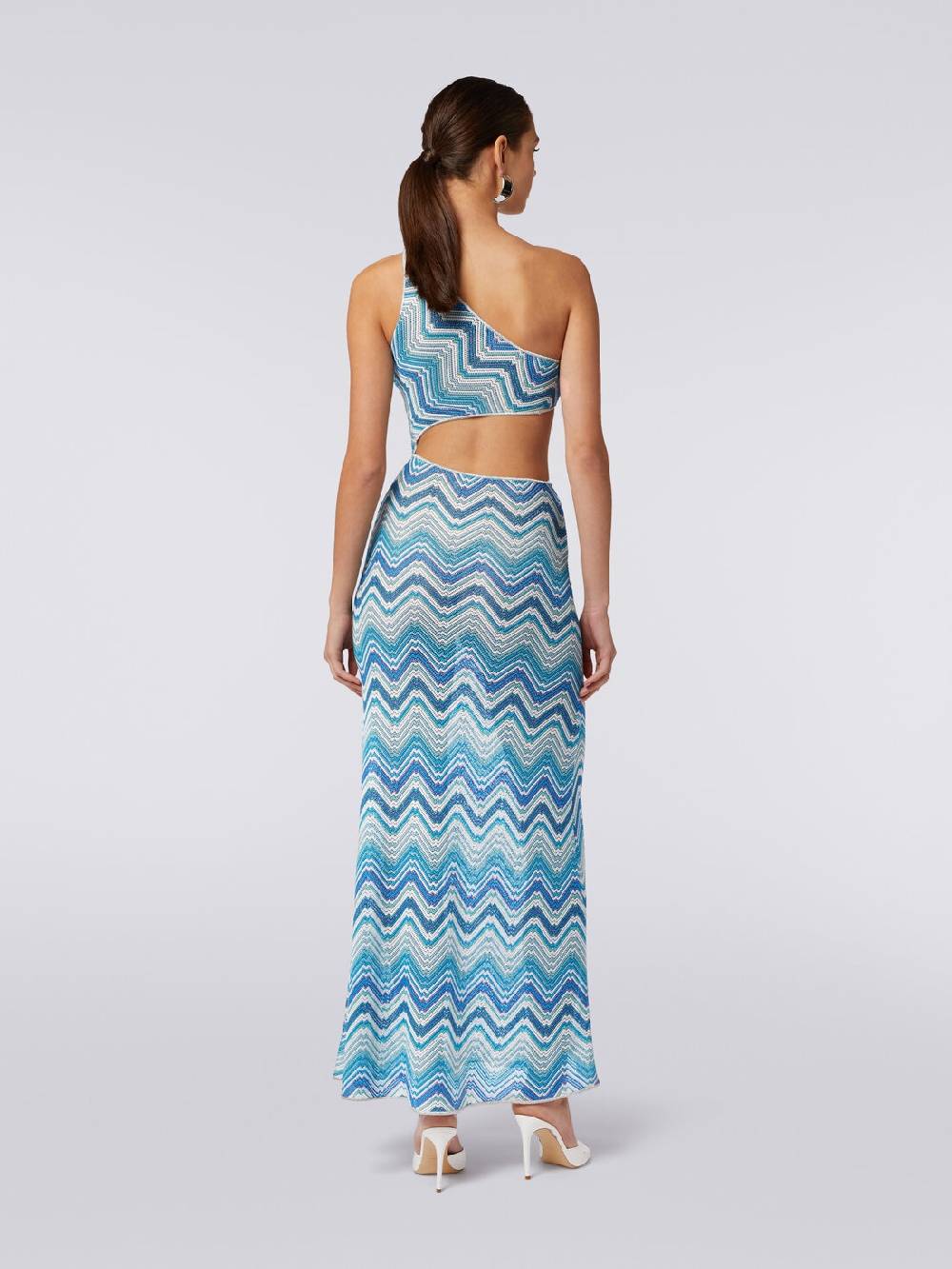 M Missoni Copricostume lungo in crochet chevron con taglio cut out e lurex Comprane uno, ottenene uno gratis