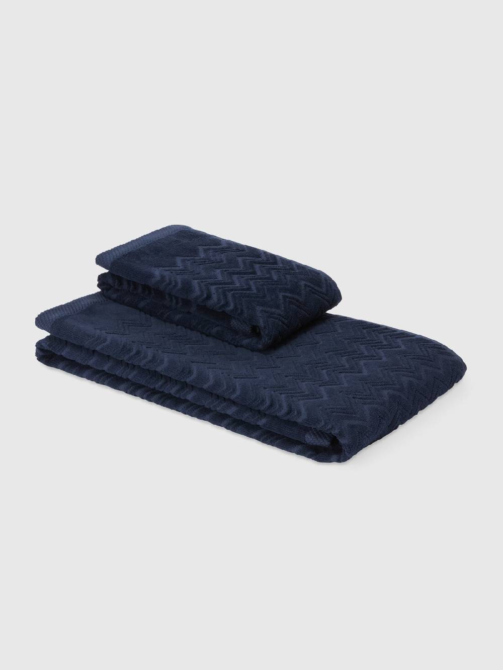 M Missoni Set 2 pezzi di asciugamani da bagno Chalk in spugna di cotone zig zag Ultimi tre giorni