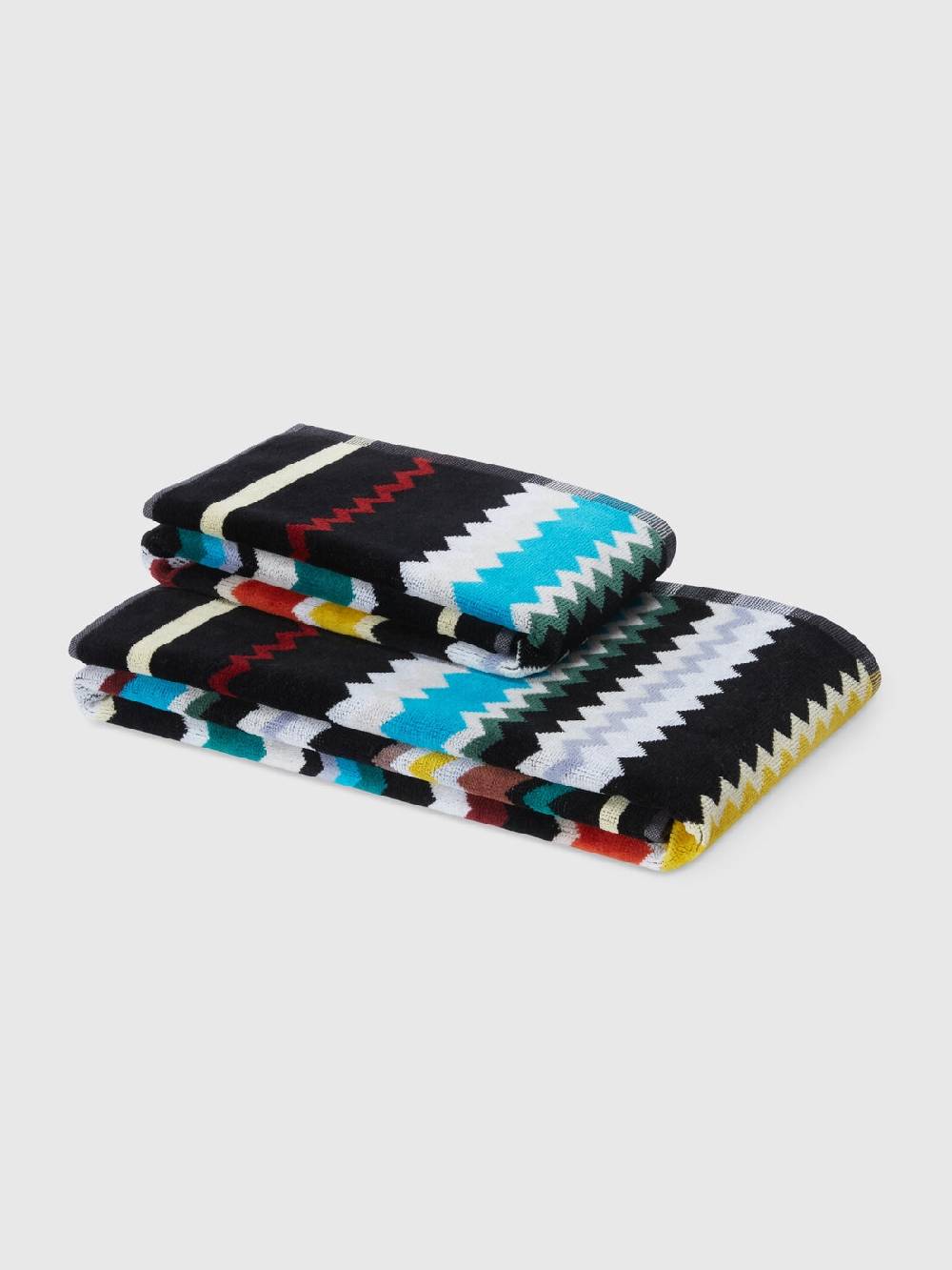 M Missoni Set 2 pezzi di asciugamani da bagno Curt in spugna di cotone chevron ACQUISTA ORA