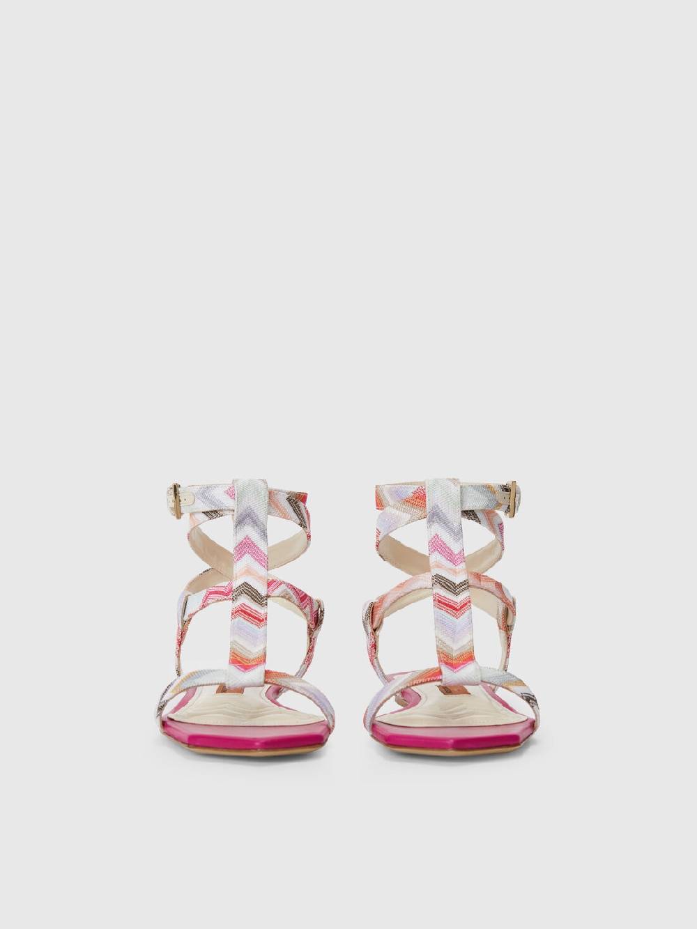 M Missoni Sandali bassi in tessuto zig zag Ultimo giorno