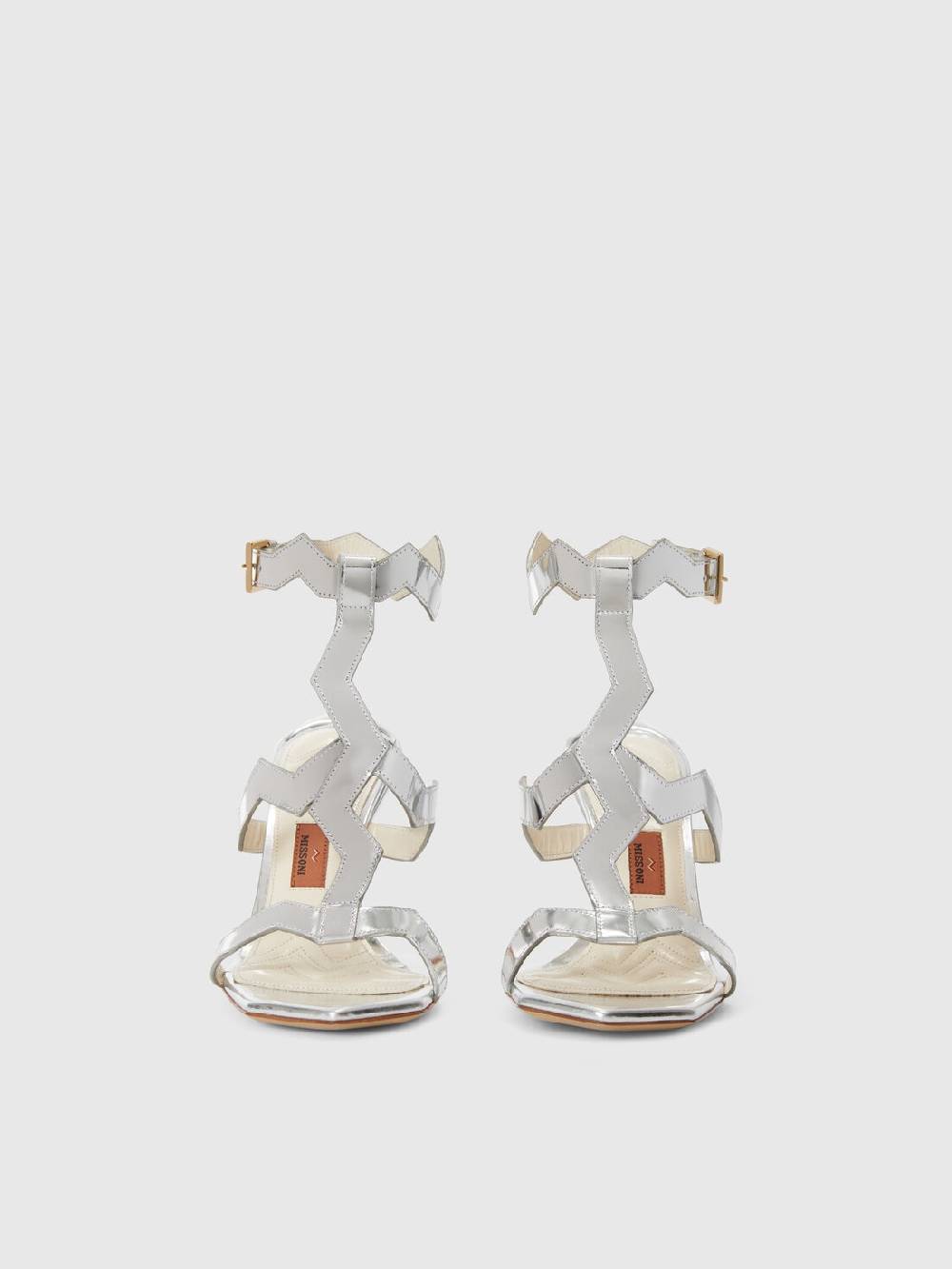 M Missoni Sandali con doppia fascia in vernice effetto specchio Fino al 50% di sconto