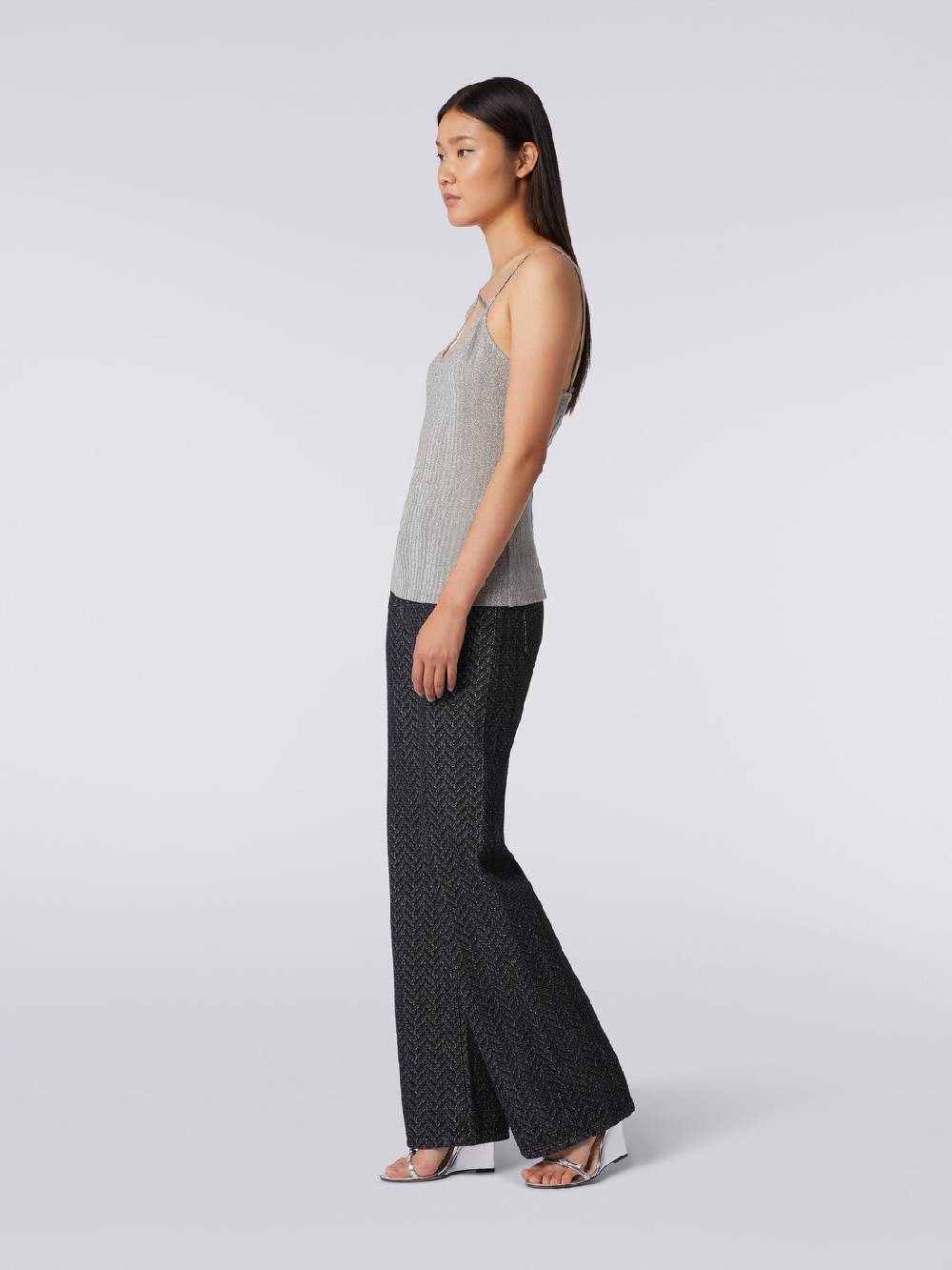 M Missoni Canottiera in cotone e viscosa lamé Fino al 60% di sconto