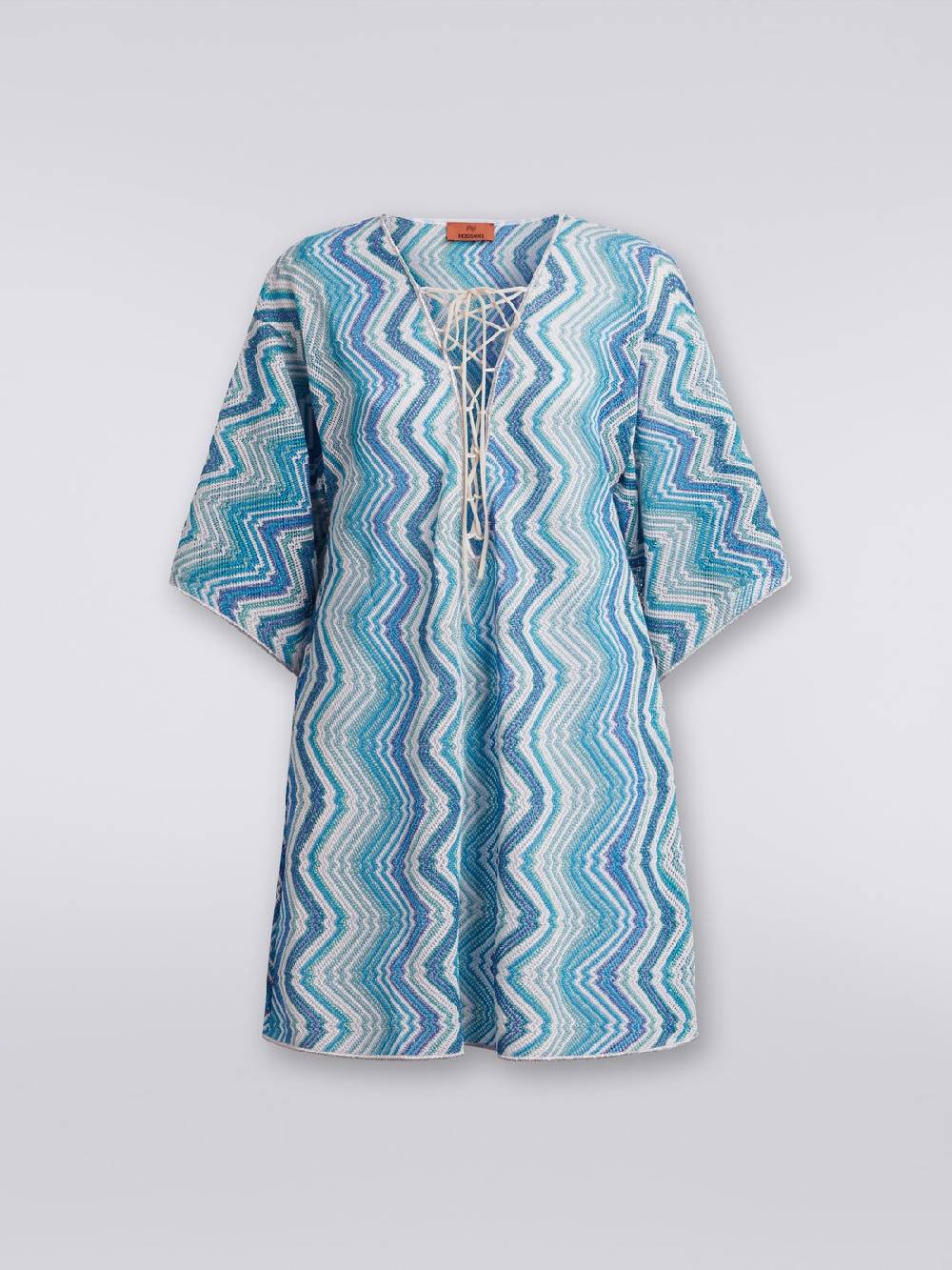 M Missoni Caftano copricostume corto con allacciatura intrecciata Fino al 65% di sconto