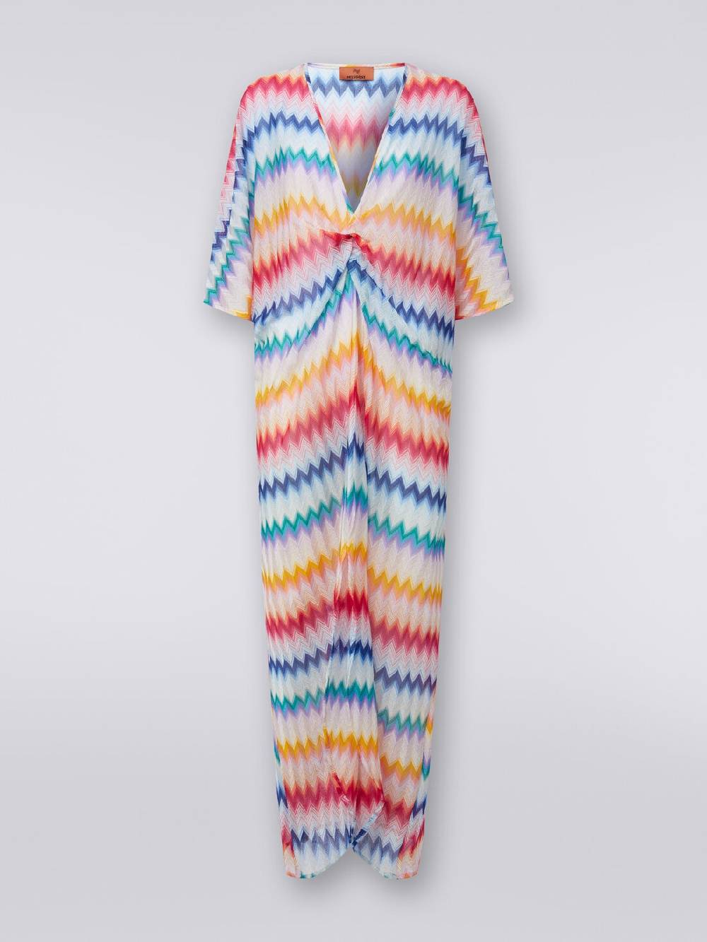 M Missoni Caftano copricostume lungo con dettaglio torchon e stampa zig zag Only for today