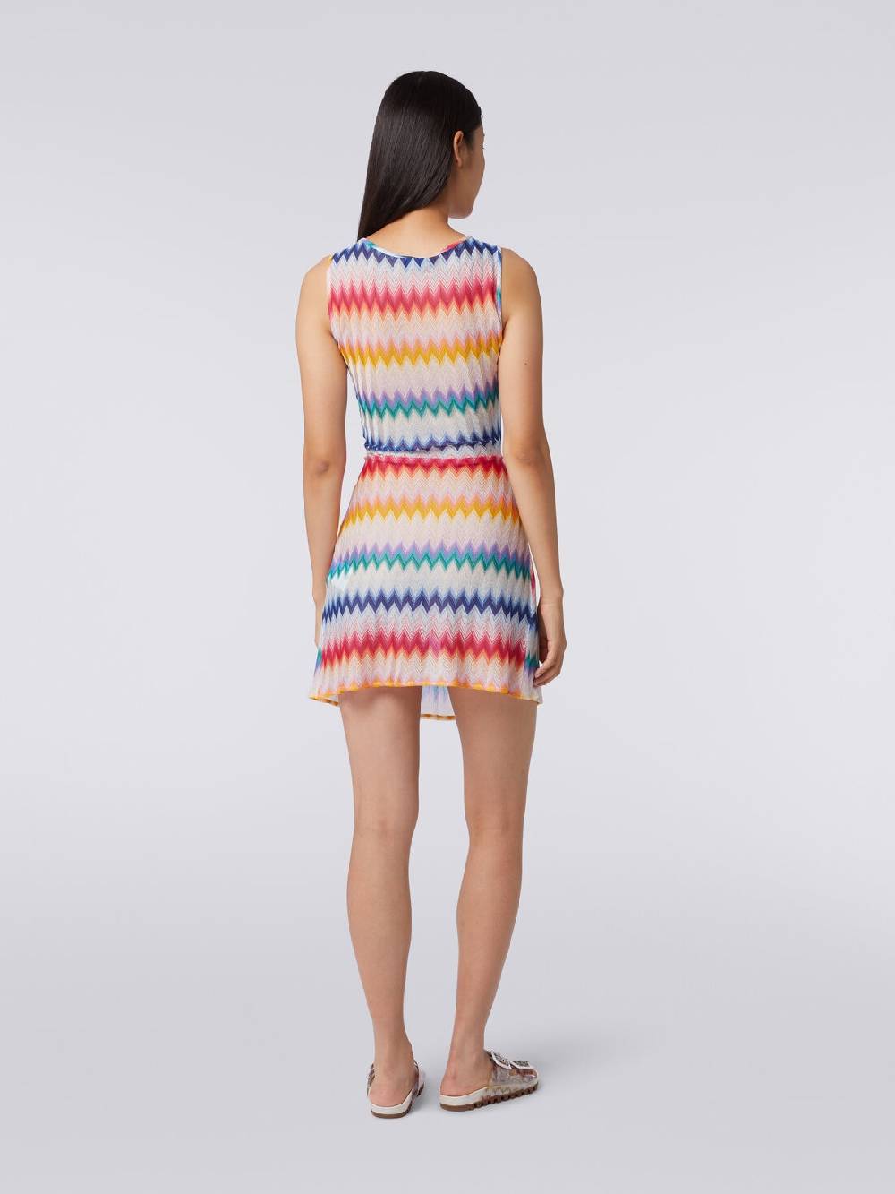 M Missoni Copricostume corto con scollatura torchon e stampa zig zag Offerta speciale della fabbrica