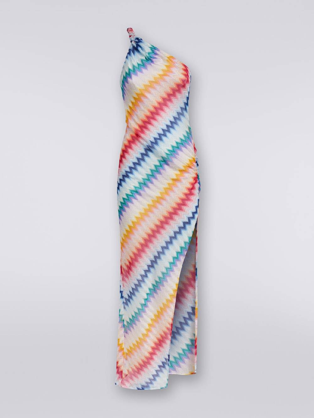 M Missoni Copricostume monospalla lungo con stampa zig zag Sostegno trimestrale