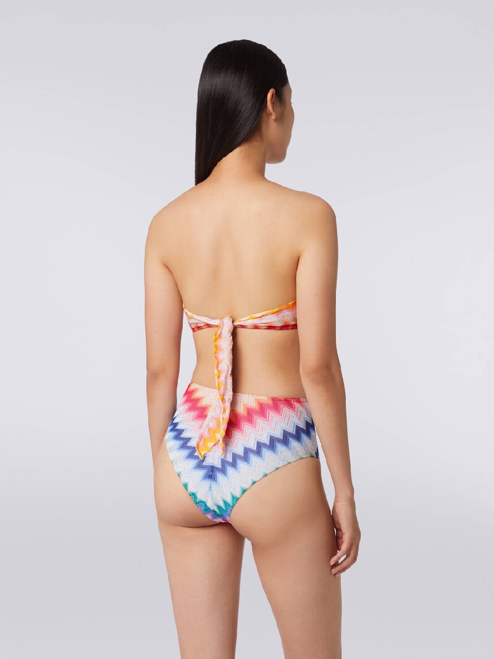 M Missoni Bikini con slip a vita alta in tessuto stampa zig zag Fino al 55% di sconto