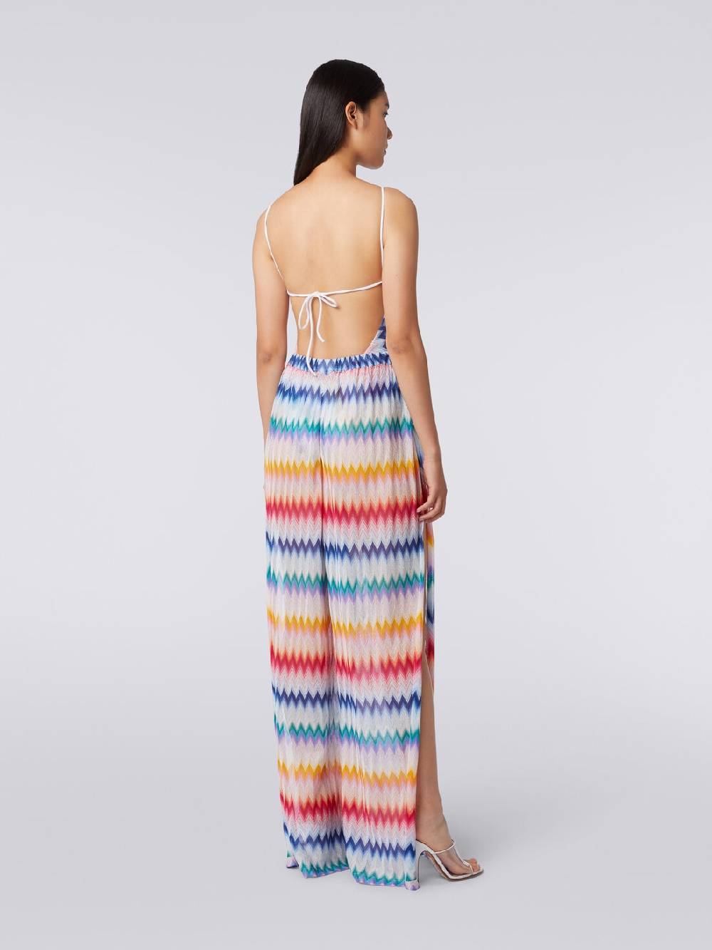 M Missoni Pantaloni copricostume zig zag con lurex Super sconto