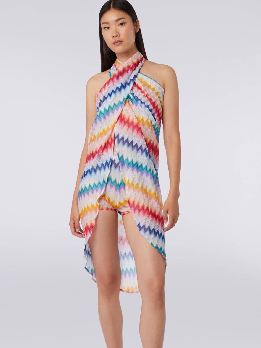 M Missoni Gonna pareo motivo zig zag con lurex 50% di sconto con spedizione gratuita