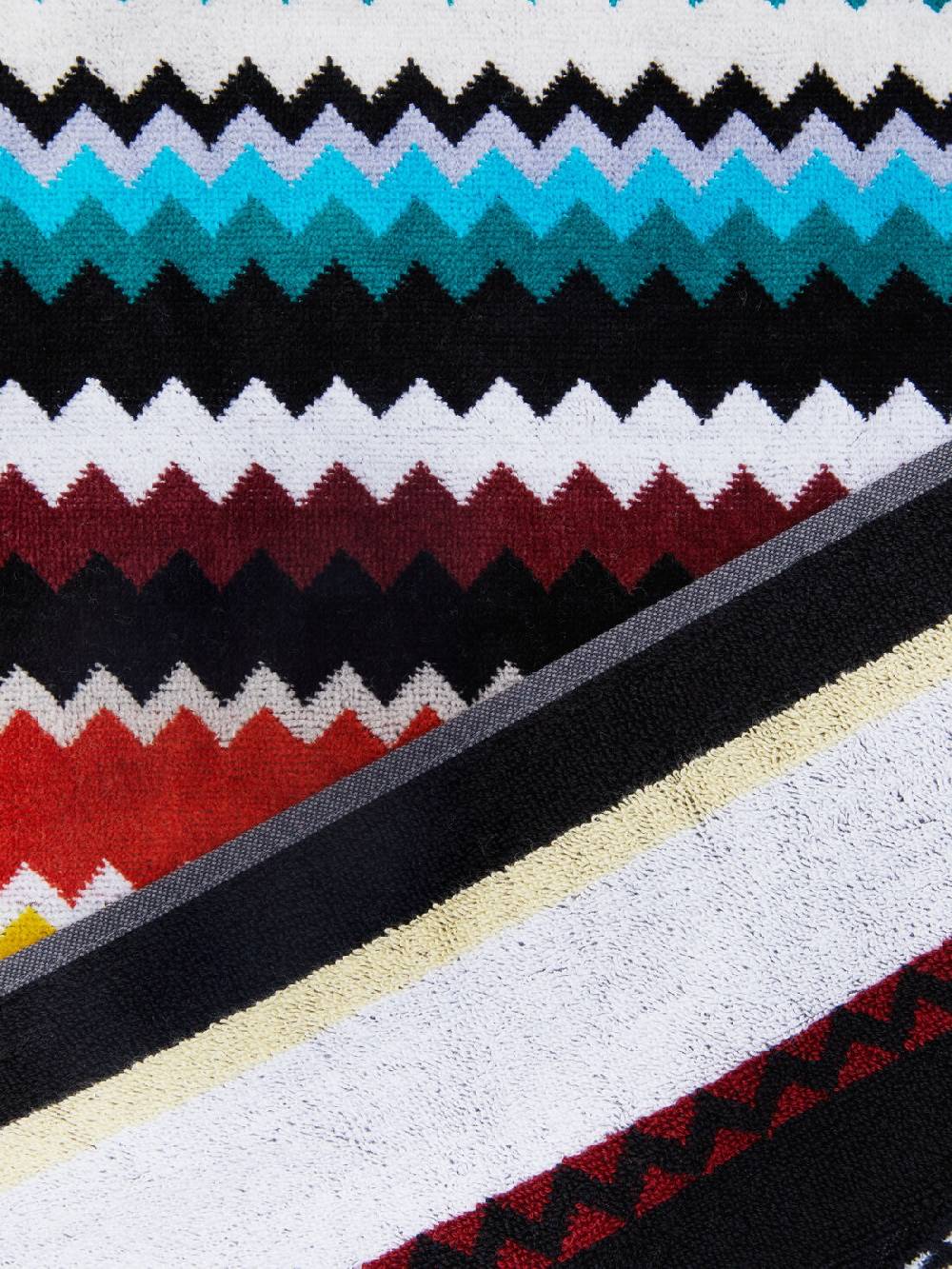 M Missoni Telo mare 100x180 cm Curt in spugna di cotone zig zag Limitato a 3 giorni