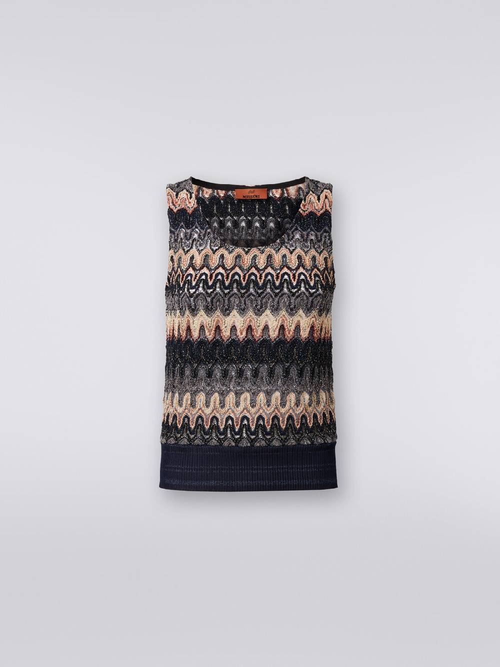 M Missoni Canottiera in misto viscosa lamé con motivo a onde Duty-free