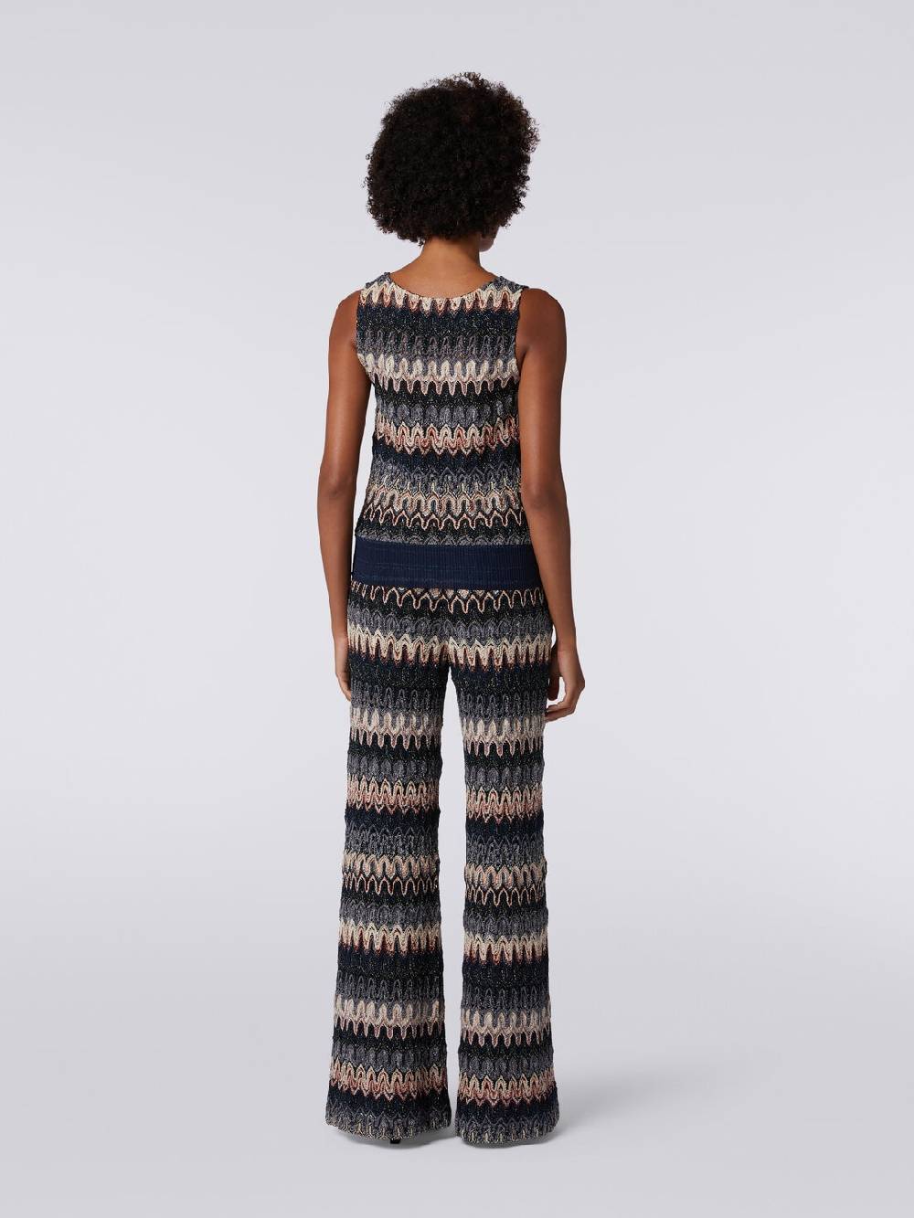 M Missoni Canottiera in misto viscosa lamé con motivo a onde Duty-free