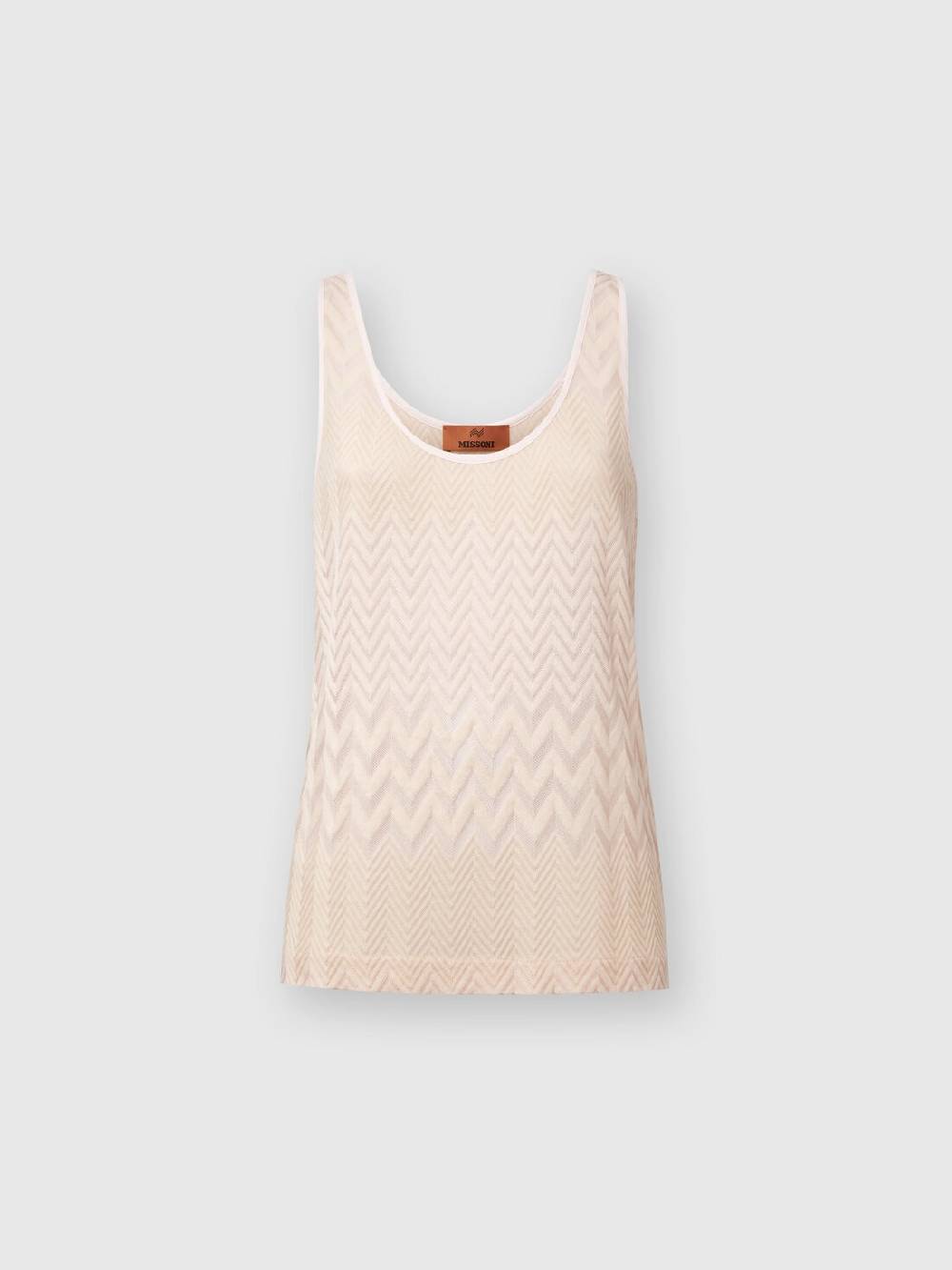 M Missoni Canottiera in maglia di viscosa e cotone zig zag 50% di sconto per tempo limitato