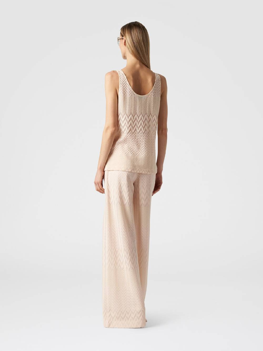 M Missoni Canottiera in maglia di viscosa e cotone zig zag 50% di sconto per tempo limitato