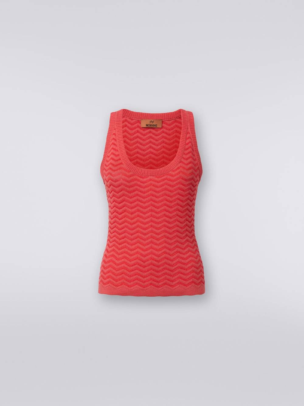 M Missoni Canottiera in maglia di viscosa e cotone chevron Sconti questo mese