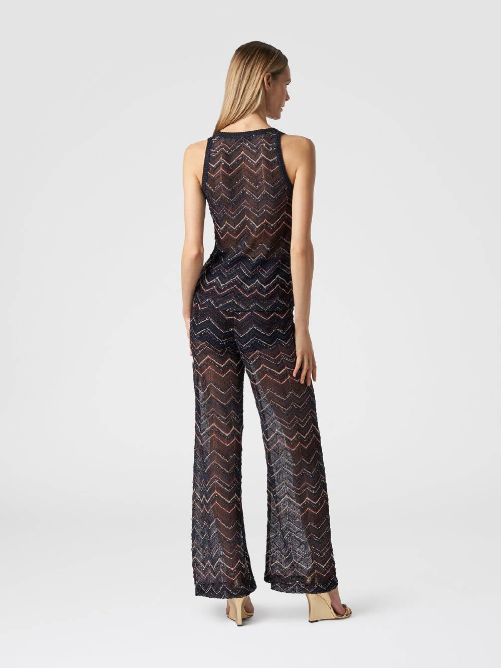 M Missoni Canottiera in maglia zig zag con lurex e paillettes 2025