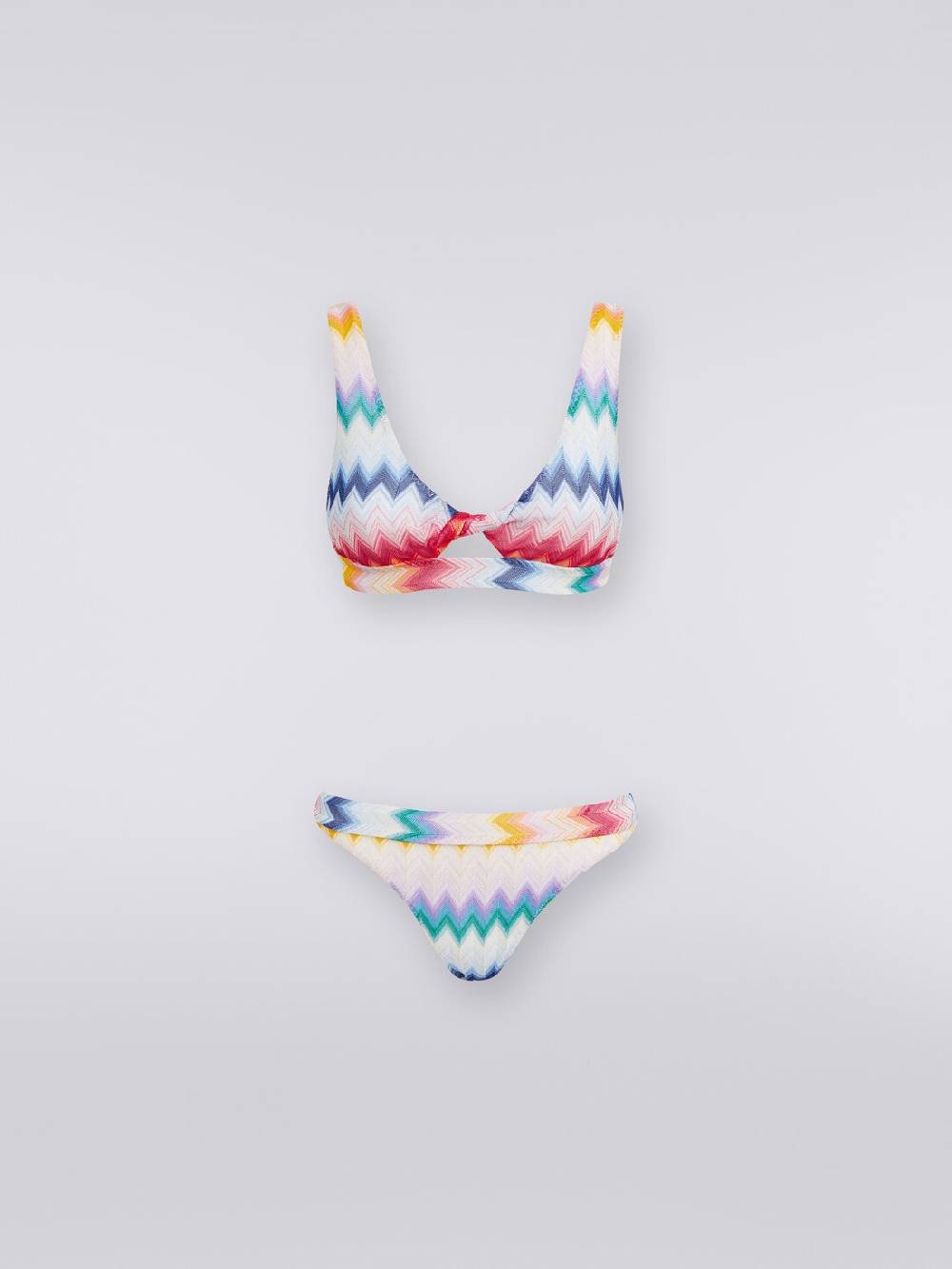 M Missoni Bikini in viscosa zig zag con lurex Italy