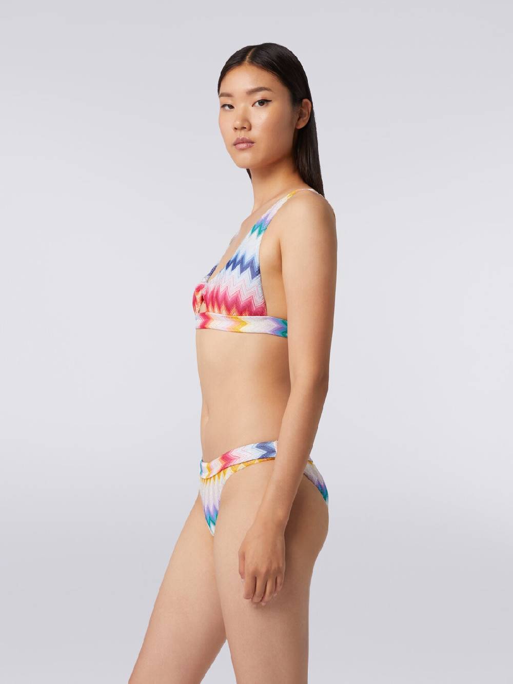 M Missoni Bikini in viscosa zig zag con lurex Italy
