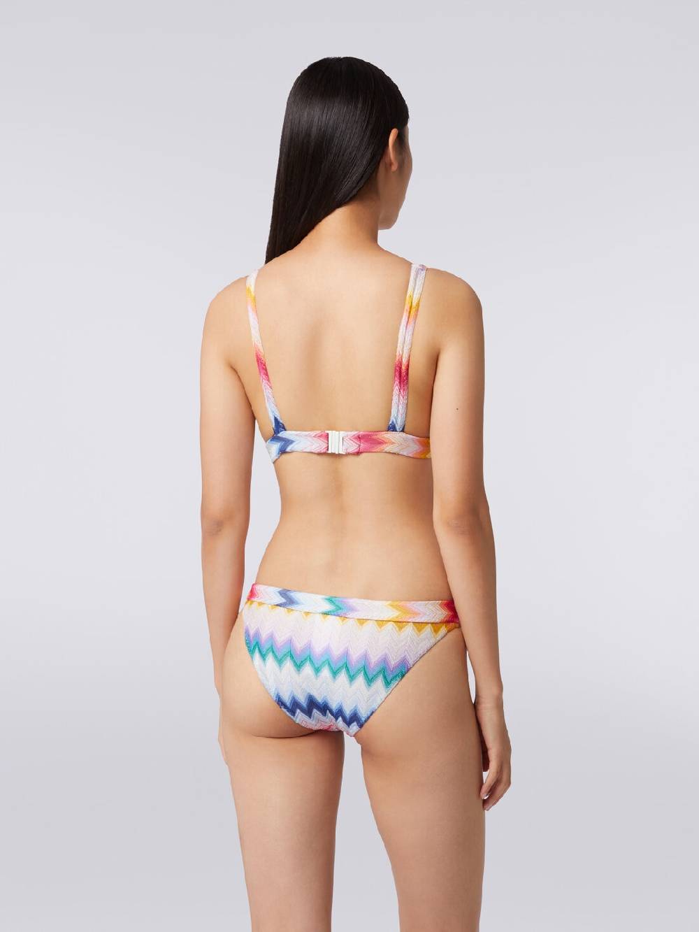 M Missoni Bikini in viscosa zig zag con lurex Italy