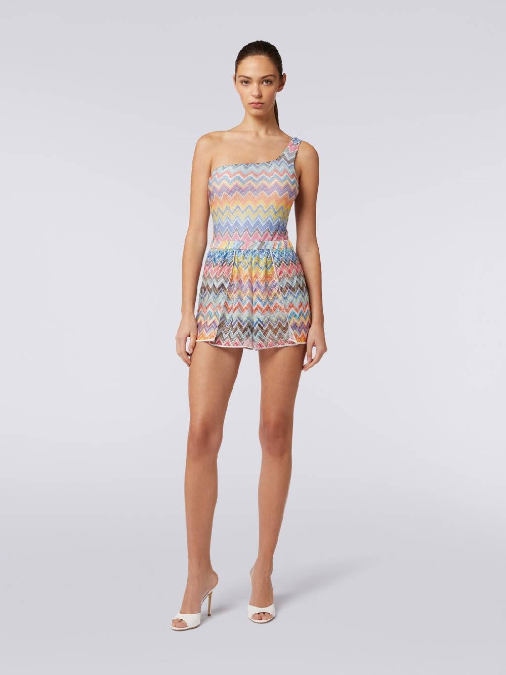M Missoni Shorts copricostume con stampa zig zag e lurex Promozione