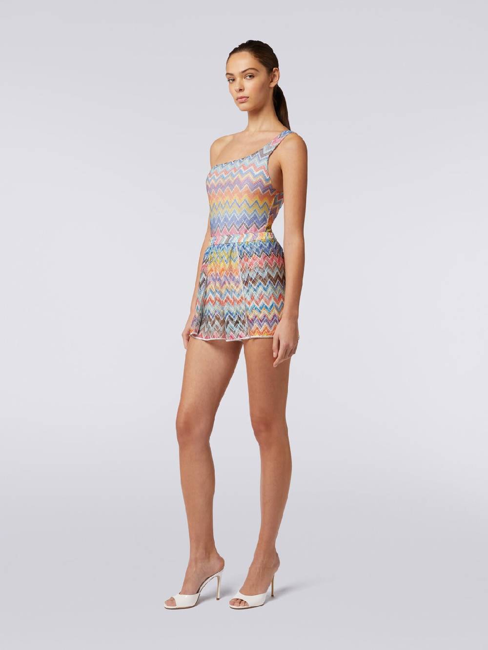 M Missoni Shorts copricostume con stampa zig zag e lurex Promozione