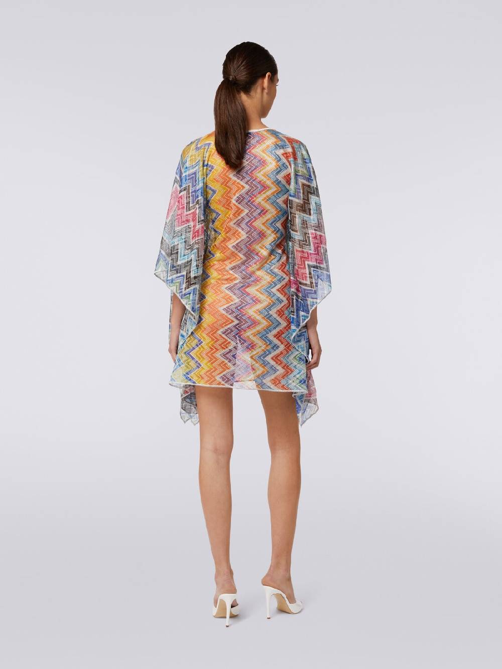 M Missoni Caftano copricostume corto zig zag con lurex Pezzi Unici