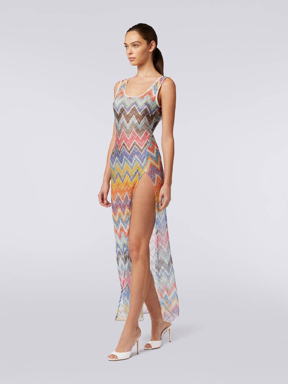 M Missoni Copricostume lungo stampa zig zag con lurex Soddisfazione Garantita