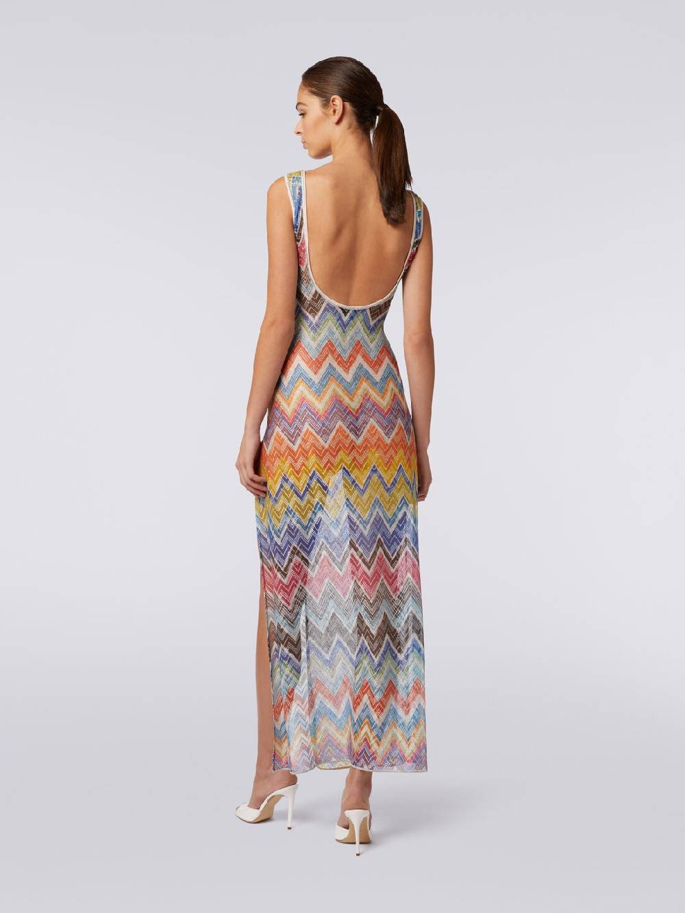 M Missoni Copricostume lungo stampa zig zag con lurex Soddisfazione Garantita
