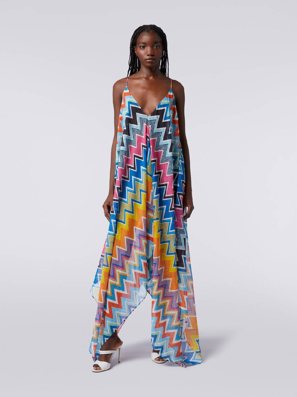 M Missoni Copricostume lungo taglio foulard in cotone e seta stampato Negozi Online