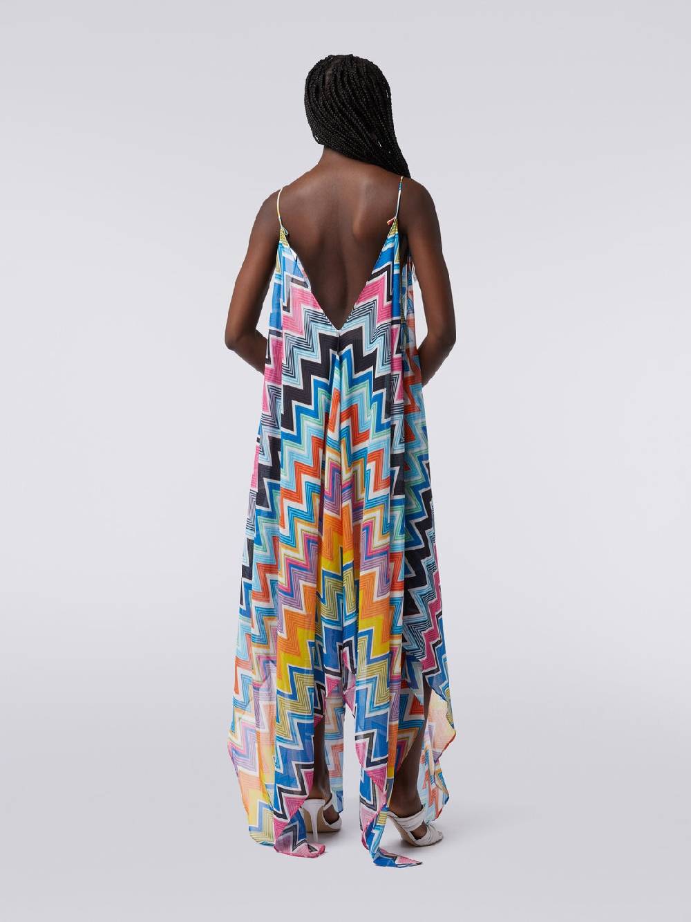 M Missoni Copricostume lungo taglio foulard in cotone e seta stampato Negozi Online