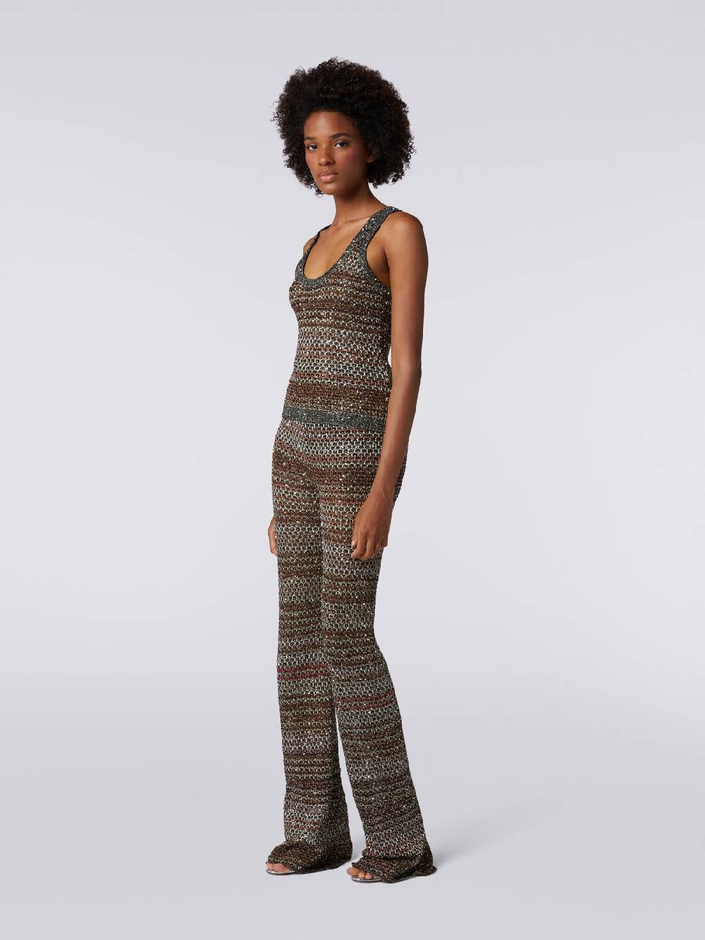 M Missoni Canottiera in maglia a rete con applicazione di paillettes Consegna Veloce