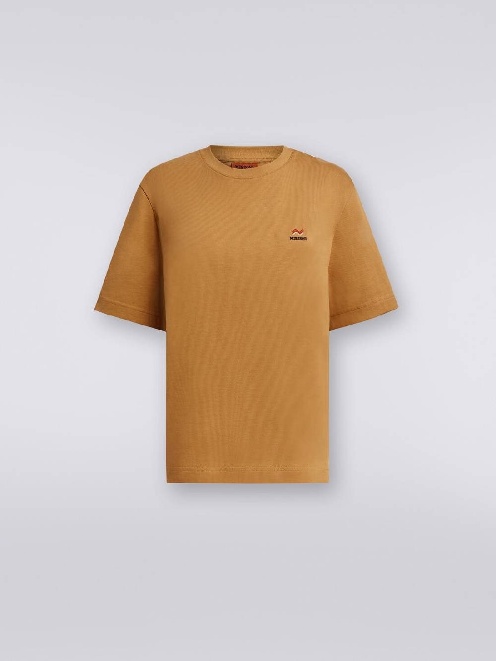 M Missoni T-shirt girocollo in cotone con ricamo e logo Promozione Limitata