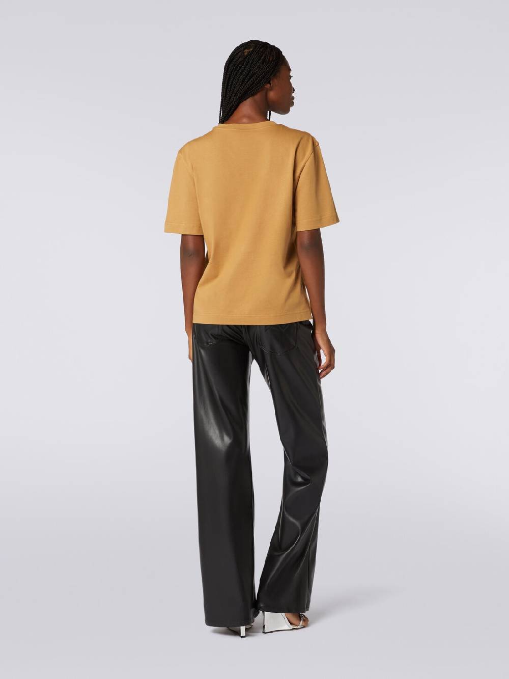 M Missoni T-shirt girocollo in cotone con ricamo e logo Promozione Limitata