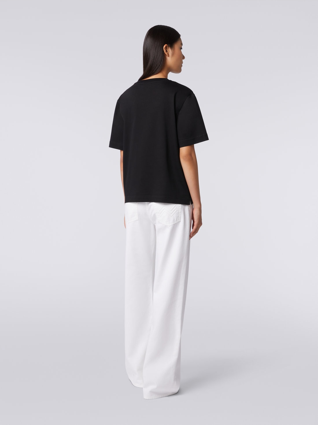 M Missoni T-shirt girocollo in cotone con ricamo e logo Fino Al -60%