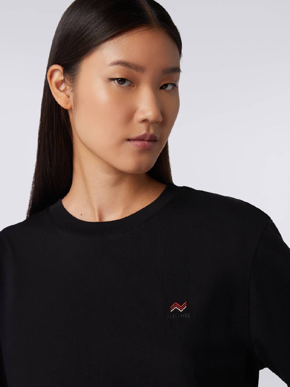 M Missoni T-shirt girocollo in cotone con ricamo e logo Fino Al -60%