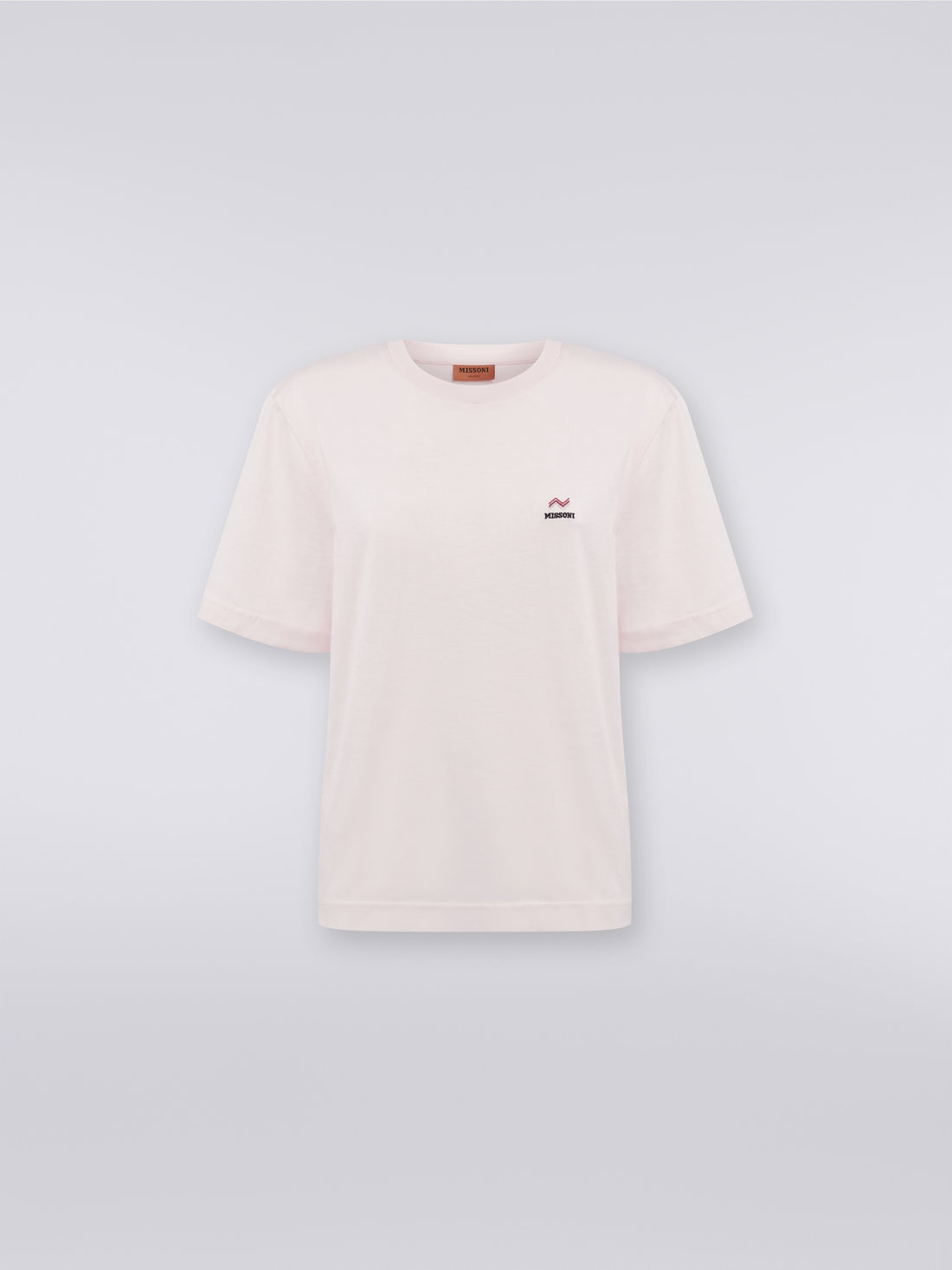 M Missoni T-shirt girocollo in cotone con ricamo e logo Affare Del Giorno
