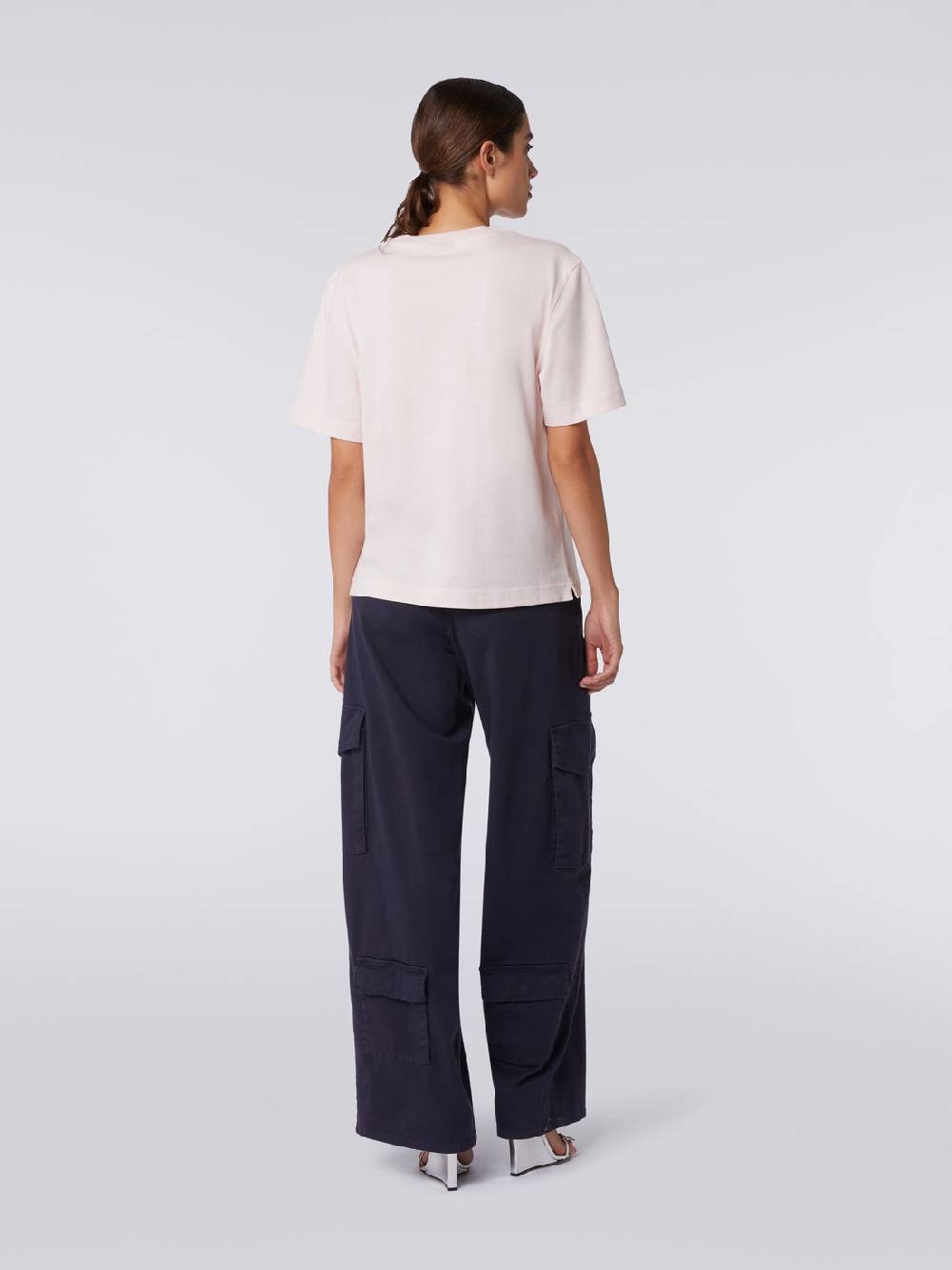 M Missoni T-shirt girocollo in cotone con ricamo e logo Affare Del Giorno
