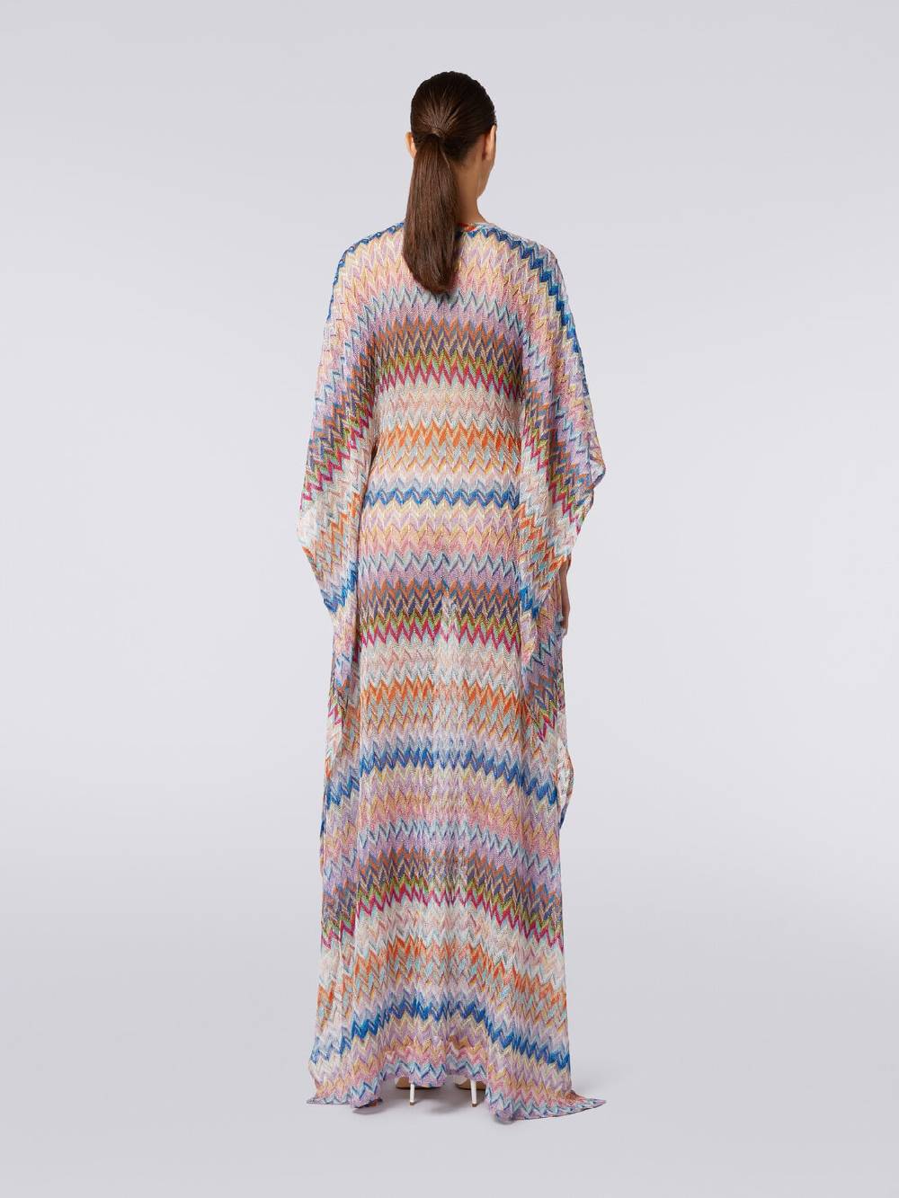 M Missoni Caftano copricostume lungo con scollo a V e lurex Sottocosto