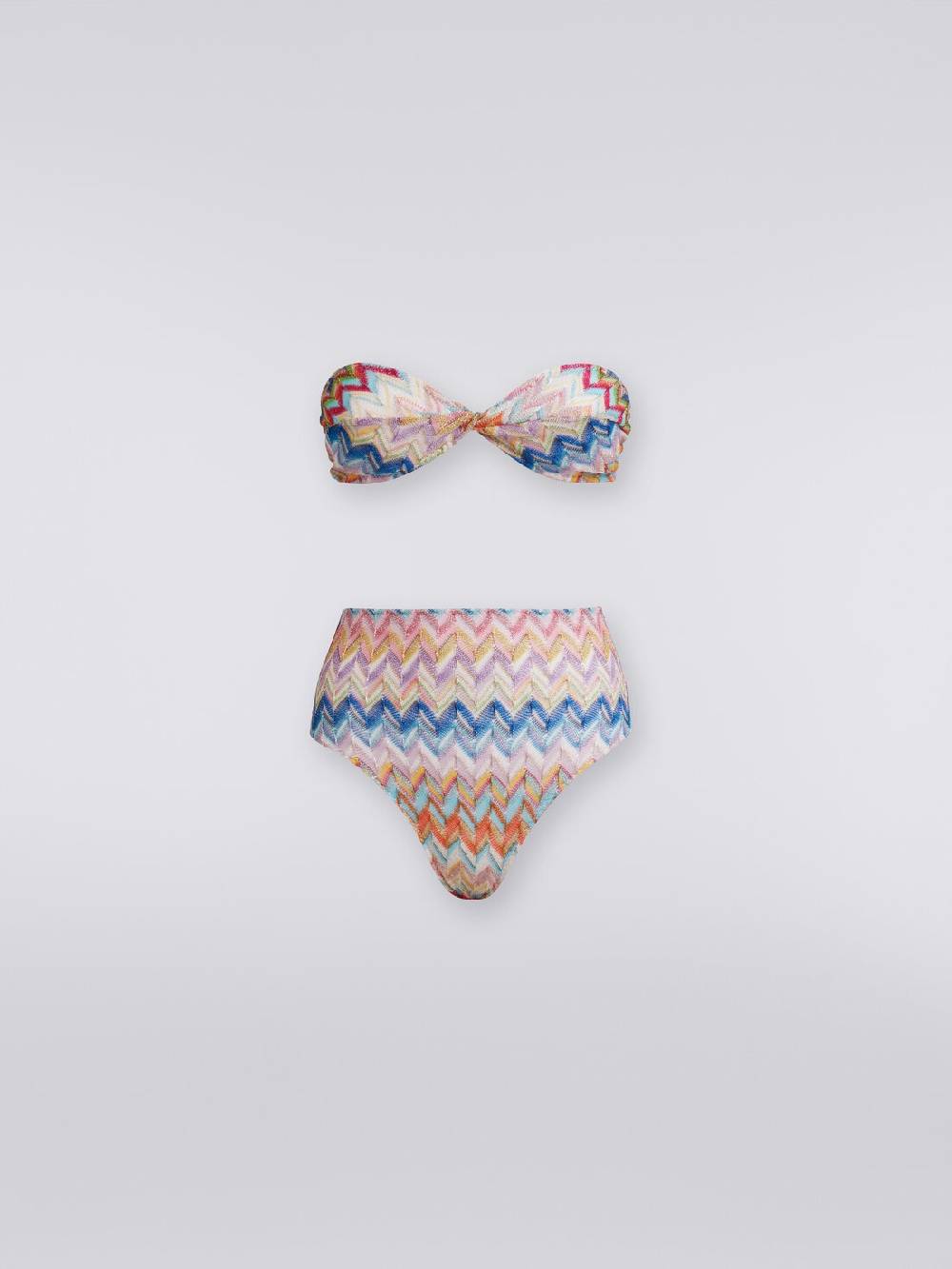 M Missoni Bikini in viscosa e lurex con top torchon e slip alto Novità