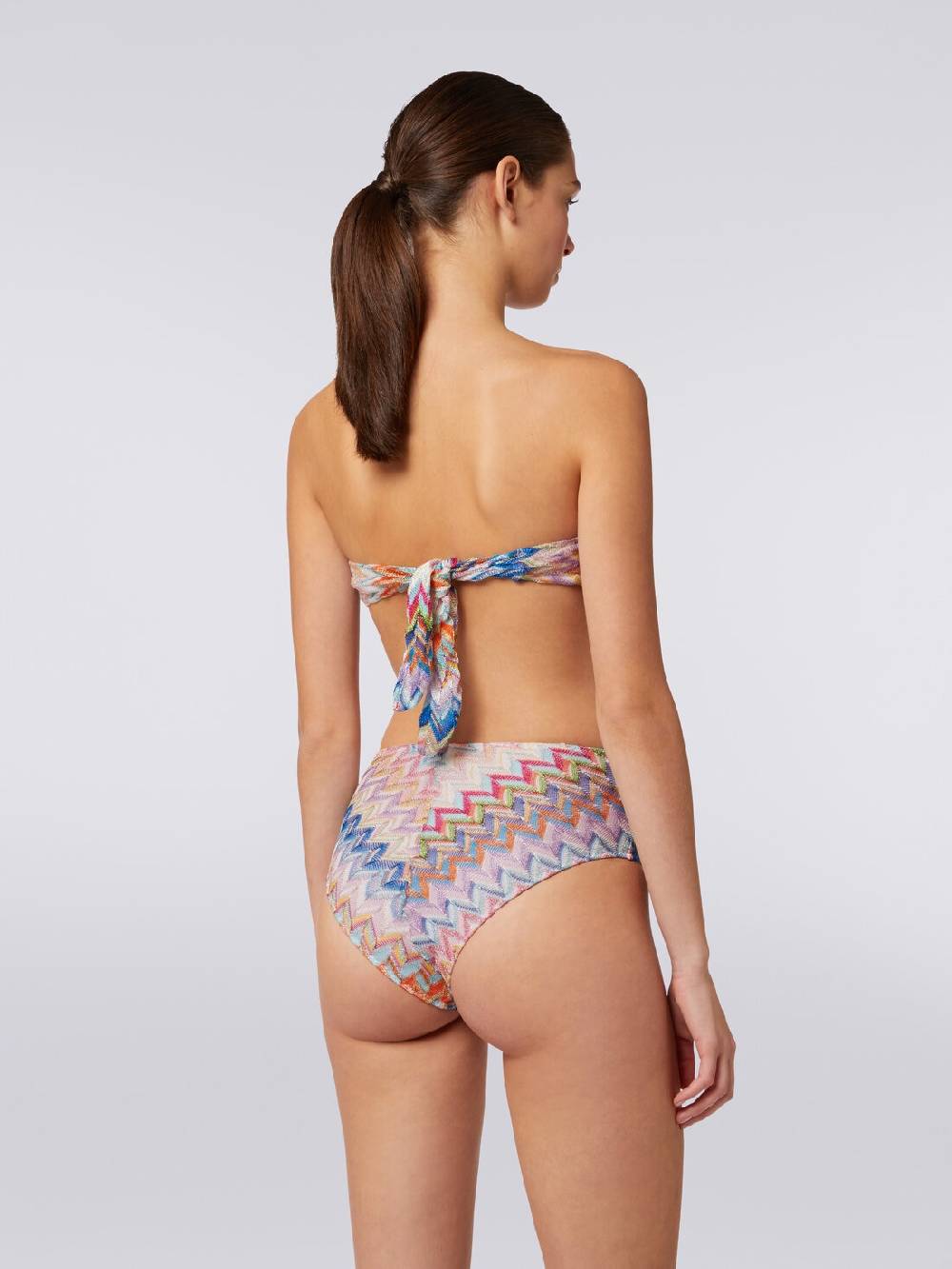 M Missoni Bikini in viscosa e lurex con top torchon e slip alto Novità