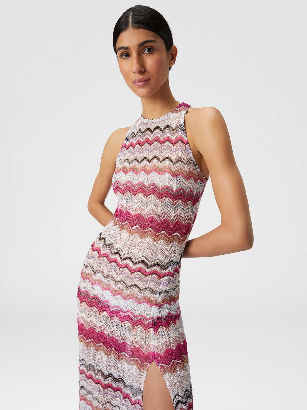 M Missoni Abito copricostume lungo in crochet con lurex Presa