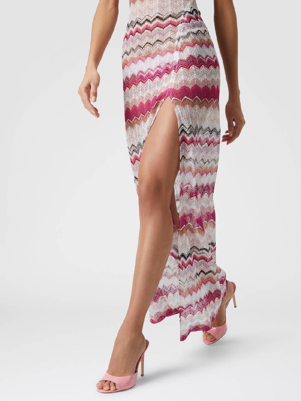 M Missoni Abito copricostume lungo in crochet con lurex Presa