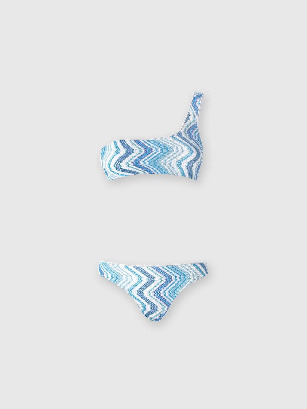 M Missoni Bikini monospalla in misto viscosa chevron con lurex Offerta
