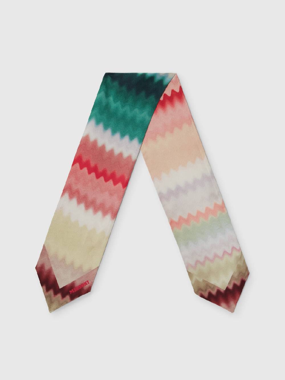M Missoni Foulard in seta chevron In Vendita